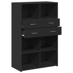 Vidaxl Skříň highboard černá 80 x 42,5 x 124 cm kompozitní dřevo