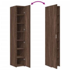 Vidaxl Skříň highboard hnědý dub 30 x 42,5 x 185 cm kompozitní dřevo