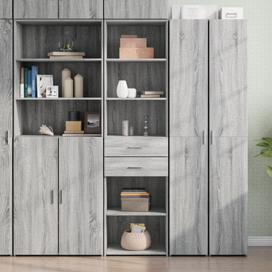 shumee vidaXL Skříň highboard šedá sonoma 50 x 42,5 x 185 cm kompozitní dřevo