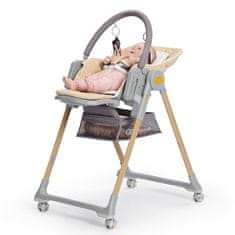 Kinderkraft SELECT Židlička jídelní Lastree Grey, Premium