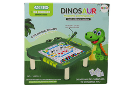 Lean-toys Magnetická Tabule Vzdělávací Dinosaurus Pad Skládačka Zelené Korálky