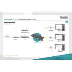 Digitus CAT 6A, propojovací panel třídy EA, stíněný, 12 portů, 0,5U, 10 ", černý