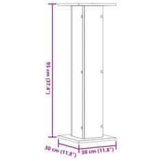 Vidaxl Stojany na reproduktory 2 ks bílé 30x30x95 cm kompozitní dřevo