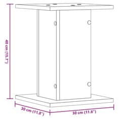 Vidaxl Stojany na reproduktory 2 ks bílé 30x30x40 cm kompozitní dřevo