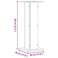 Vidaxl Stojany na reproduktory 2 ks černé 30x30x80 cm kompozitní dřevo