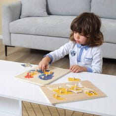 Viga  Dřevěné Montessori Puzzle Kohout S Pinezkami