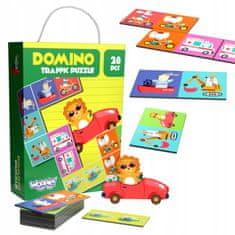 WOOPIE  Vzdělávací Hra Doprava Zvířata Puzzle Domino Montessori