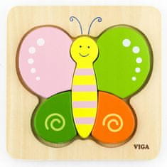 Viga  První Dřevěné Puzzle Miminka Motýlek