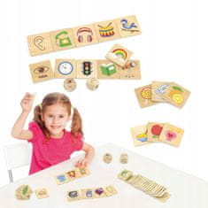 Viga  Vzdělávací Hra Učící Puzzle Třídit Smysly 37 El. Montessori