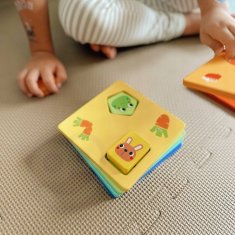 Tooky Toy  Montessori Skládačka Tvary A Barvy Zvířátka 6 Fsc Plánů
