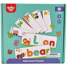 Tooky Toy  Puzzle Abeceda Montessori Učení Písmenek Slov Zvířátka 57El.