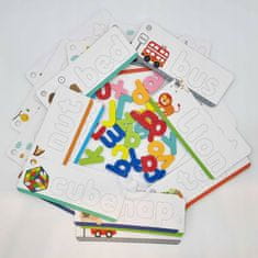 Tooky Toy  Puzzle Abeceda Montessori Učení Písmenek Slov Zvířátka 57El.