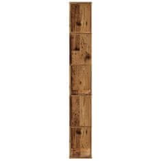 Vidaxl Knihovna 5patrová old wood 45x23,5x162,5 cm kompozitní dřevo