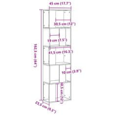 Vidaxl Knihovna 5patrová betonově šedá 45 x 23,5 x 162,5 cm kompozit