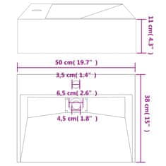 Vidaxl Umyvadlo 50x38x11 cm minerální/mramorový kompozit antracitové