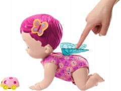 Mattel My Baby Garden Panenka Miminko Motýlek Leze Žvatlá Voňavá Lala