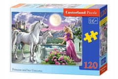 Castorland Puzzle 120 Dílků Princezna A Její Jednorožci