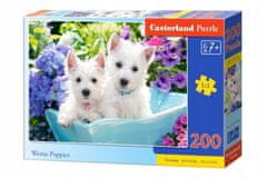 Castorland Puzzle 200 Dílků. Štěňata Westie