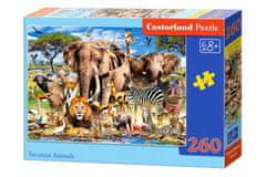 Castorland Puzzle 260 Dílků Zvířata Savannah