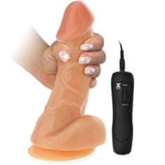 XSARA Vibrátor objemný a žilnatý penis zahnuté dildo na přísavce - 79526441