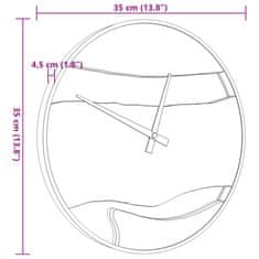 Vidaxl Nástěnné hodiny hnědé Ø 35 cm železo a olivové dřevo