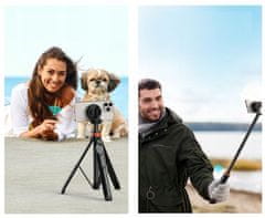 K&F Concept Hůl SELFIE Stick Stativ 162cm na Magnet MagSafe Telefon Smartphone + DÁLKOVÉ OVLÁDÁNÍ