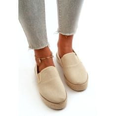 Dámské espadrilky na platformě Beige velikost 38