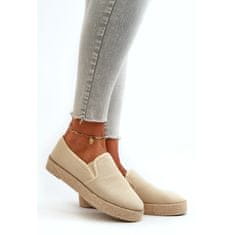 Dámské espadrilky na platformě Beige velikost 38