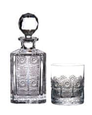 Bohemia Crystal Ručně broušený whisky set (1 karafa + 2 sklenice)