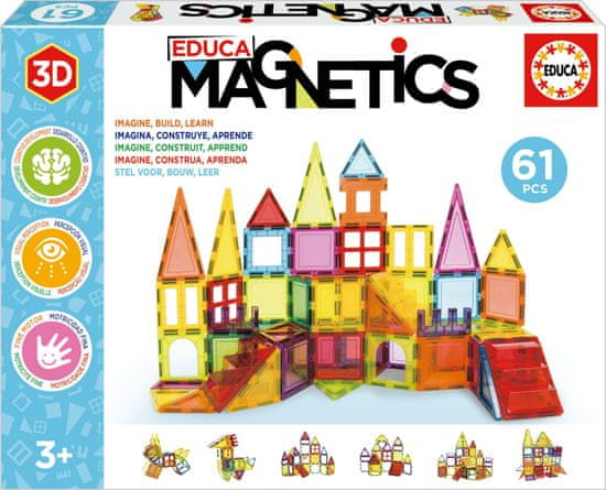 Educa Magnetická stavebnice Magnetics 61 díků