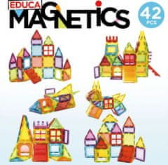 Educa Magnetická stavebnice Magnetics 42 díků