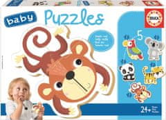 Educa Baby puzzle Divoká zvěř 5v1 (3-5 dílků)