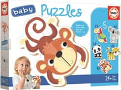 Educa Baby puzzle Divoká zvěř 5v1 (3-5 dílků)