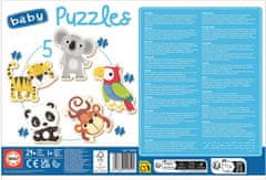 Educa Baby puzzle Divoká zvěř 5v1 (3-5 dílků)