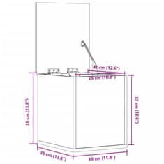 Vidaxl Úložný box černý 30 x 35 x 35 cm kompozitní dřevo