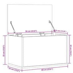 Vidaxl Úložný box bílý 60 x 35 x 35 cm kompozitní dřevo