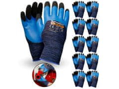 sarcia.eu Super Tech blue fix Modré ochranné rukavice, pracovní rukavice 11 párů 9