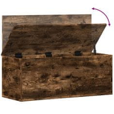 Vidaxl Úložný box kouřový dub 90 x 35 x 35 cm kompozitní dřevo