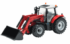 Britains Model traktor s předním nakladačem Massey Ferguson 6616 1:32 21,5 cm