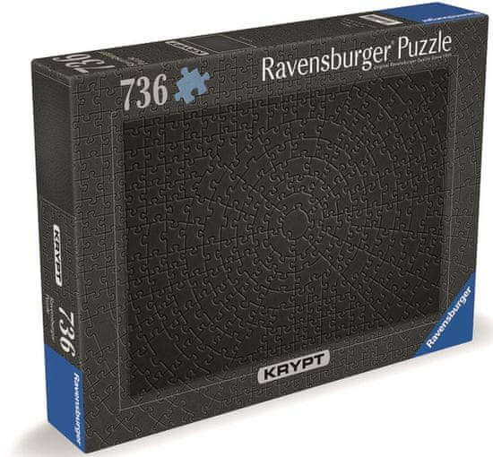 Ravensburger Puzzle 120000549 Krypt Puzzle: Black 736 dílků