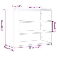 Petromila Nástěnná skříňka bílá 75 x 35 x 60 cm kompozitní dřevo