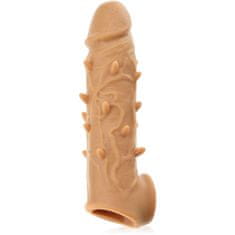 XSARA Měkoučký erekční návlek s hroty anatomický návlek zvětšující penis o 4 cm - 72364914