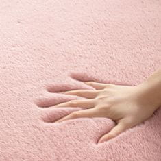 Tutumi Vysoký hedvábný koberec Králík růžový
