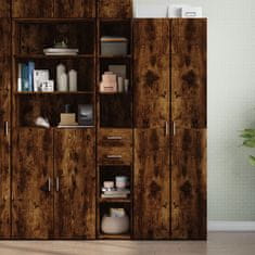 shumee vidaXL Skříň highboard kouřový dub 30 x 42,5 x 185 cm kompozitní dřevo