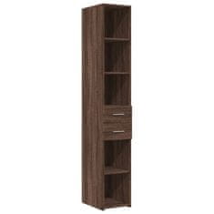 Vidaxl Skříň highboard hnědý dub 30 x 42,5 x 185 cm kompozitní dřevo