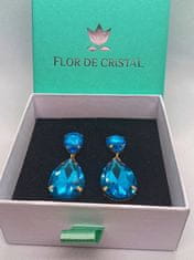 Flor de Cristal Náušnice Oeiras modrá - Náušnice s krystaly