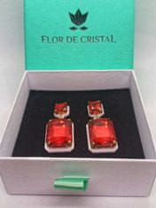 Flor de Cristal Náušnice Amadora - bílá - Náušnice s krystaly