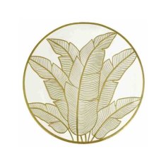 Flor de Cristal Velká Stolní Podložka 38 cm, Zlatá, PVC Materiál