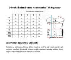 TXR Dámská kožená vesta na motorku Highway S