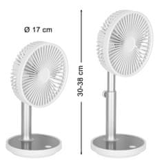 LIVEFY bezdrátový stolní ventilátor 30cm, bílý